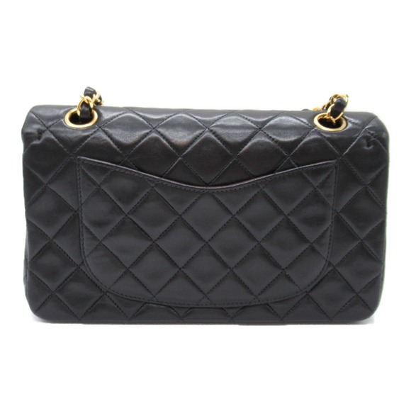 Chanel Matelasse Black Flap Bag Double Lambskin Shoulder Chain - Picture 1 of 10